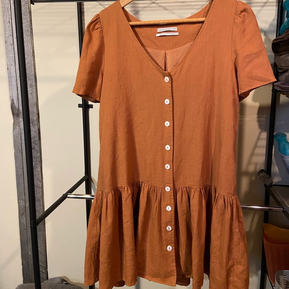 Urban outfitters Rust colored drop waisted dress size small